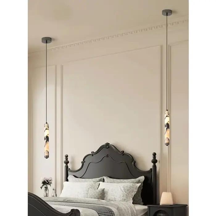 Lampe à suspension créative en pierre naturelle