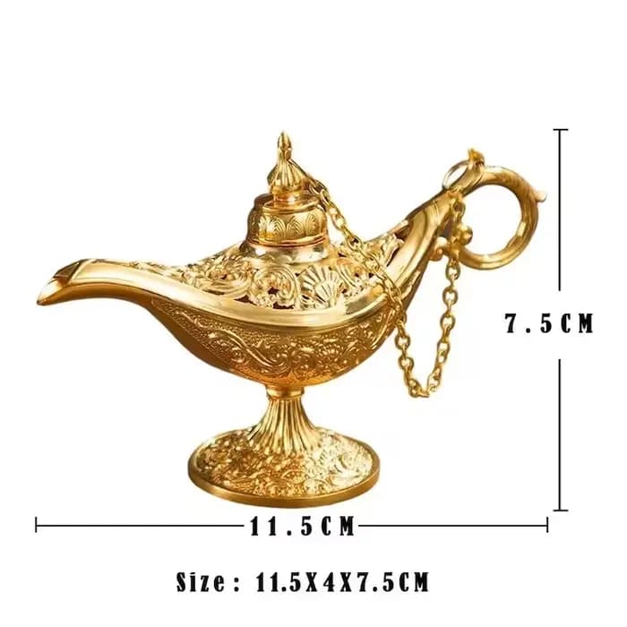 Accessoire de cosplay de princesse pour filles, diadème, lampe magique d'Aladdin, accessoires de jeu de rôle du Genie, perruque Jasmine pour enfant, coiffe de fête, cadeau