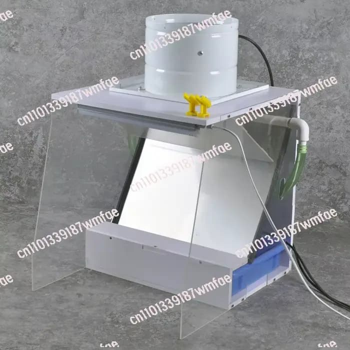 Cabine de peinture portable à rideau d'eau avec ventilateur d'extraction, mini-station de pulvérisation professionnelle pour la peinture de modèles Gunpla