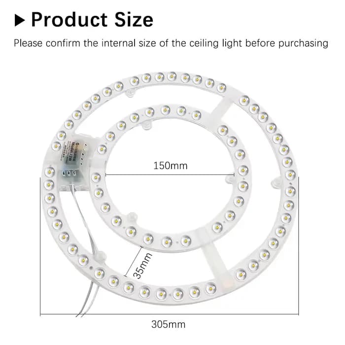 Panneau Led de remplacement pour plafonnier, 220V, 72W, panneau lumineux rond, Module 6000K/4000K pour ventilateur de plafond