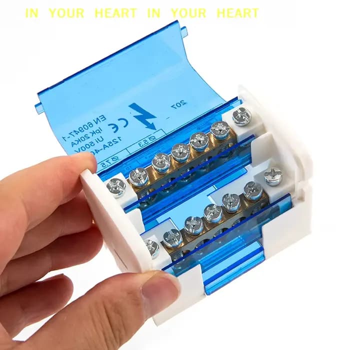 【X】Bloc de connexion modulaire pour rail DIN WKH207, boîtier de distribution d'alimentation