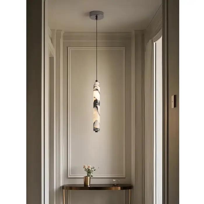 Lampe à suspension créative en pierre naturelle