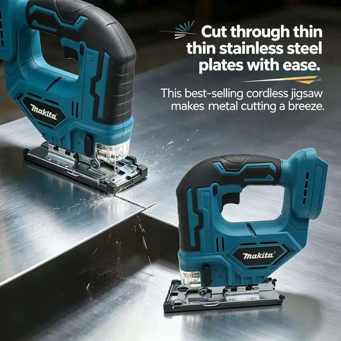 Scie sauteuse électrique sans fil Makita DJV182Z Brushless 18V 340W avec poignée en forme de barillet (sans batterie)