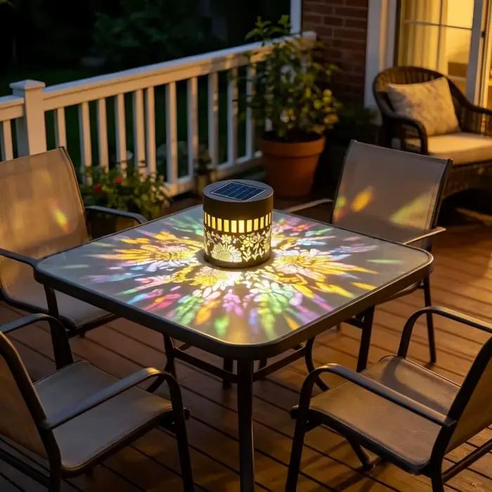 Lampe murale solaire LED colorée en forme de tournesol