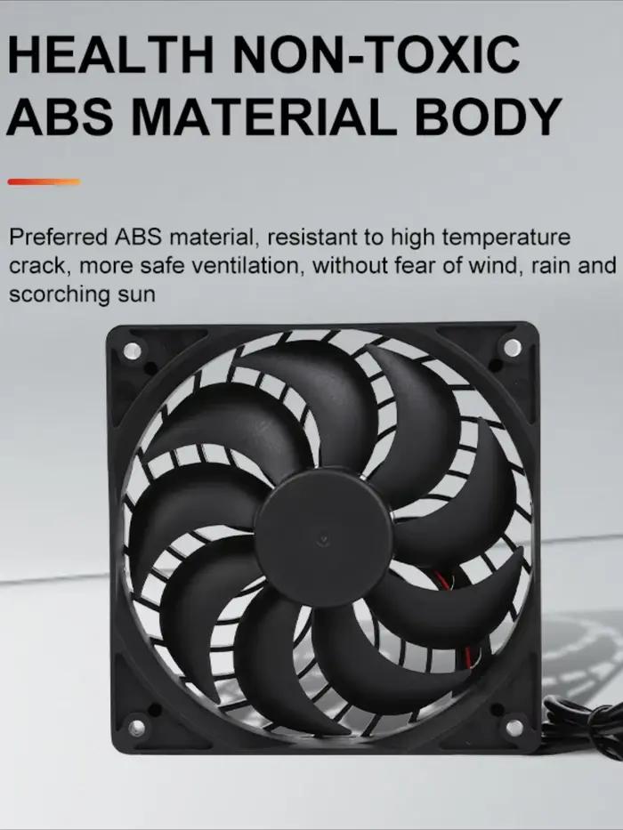 Ventilateur d'extraction à énergie solaire 20W 30W avec panneau solaire monocristallin étanche IP65 pour ventilation de remorques de camping, serres, poulaillers et niches pour animaux