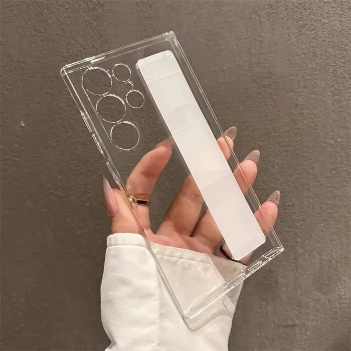 Coque antichoc de luxe ultra-fine en silicone mat élastique avec dragonne pour Samsung S25 Edge S24 S23 Ultra Plus