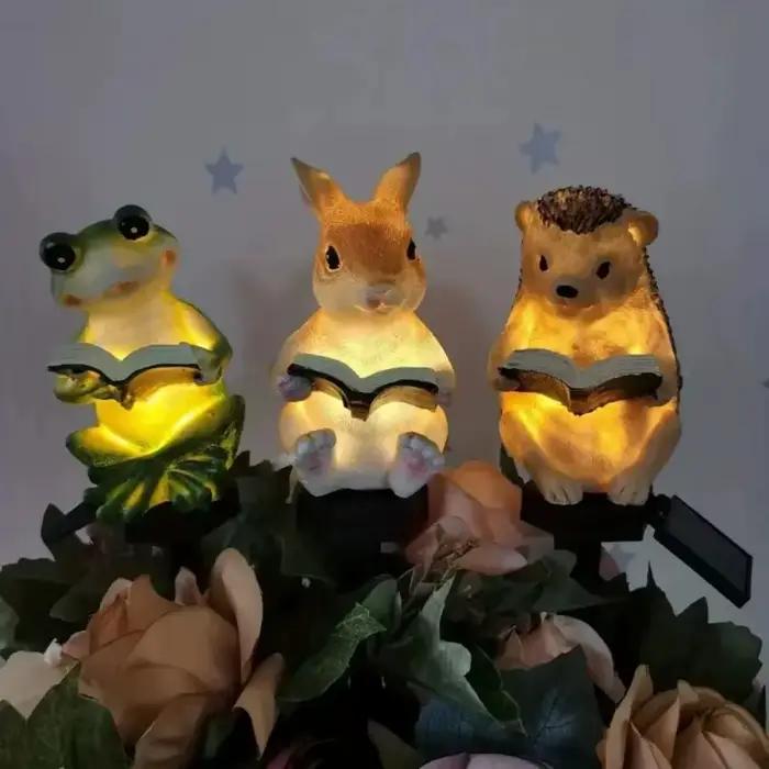 Lampe solaire de jardin en résine