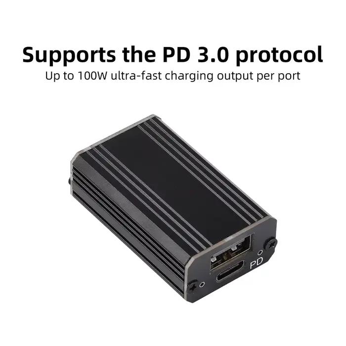 Module de charge rapide haute puissance PD 100W, chargeur de voiture de type Buck DC 9V-24V avec condensateur à semi-conducteurs pour PC ou appareil haute puissance