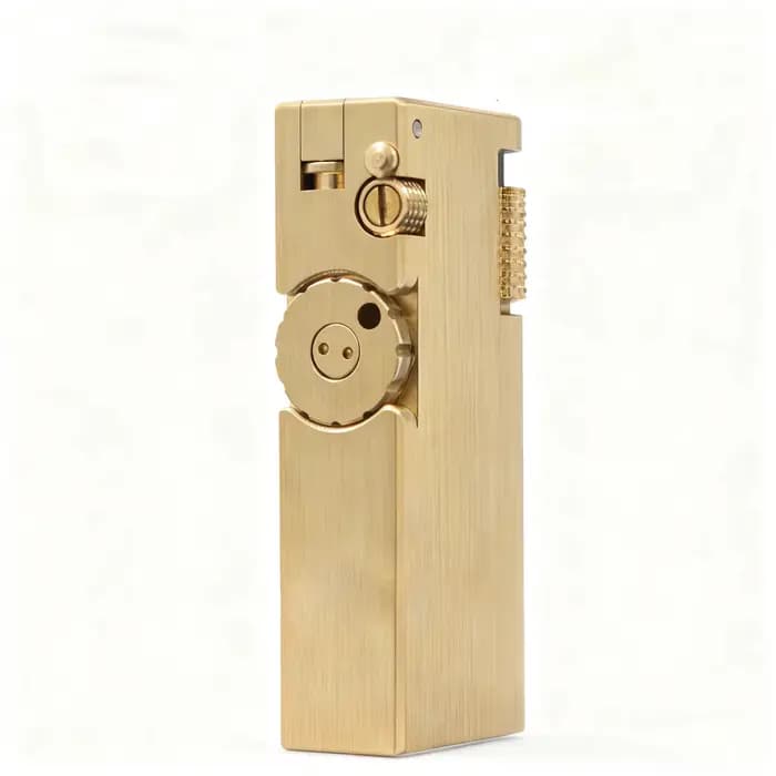 Briquet à maquette en laiton fait à la main, briquet à mazout, Vintage, Double réservoir d'huile, cadeau de Collection, usage extérieur, rechargeable et Durable, Antique