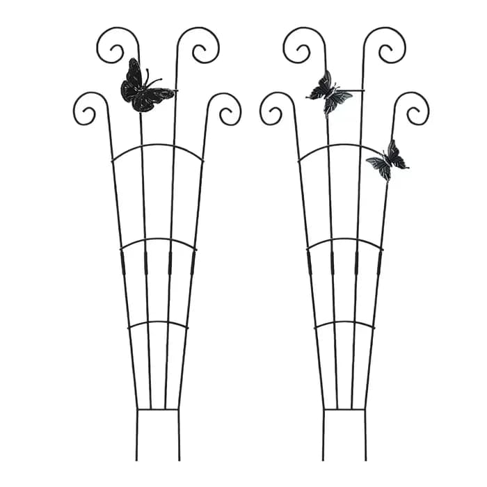 Treillis de plantes en métal 76x30cm, treillis de jardin extérieur pour grimper des Roses, tomates, concombres, pois, lierre, plantes en pot, piquet de Support