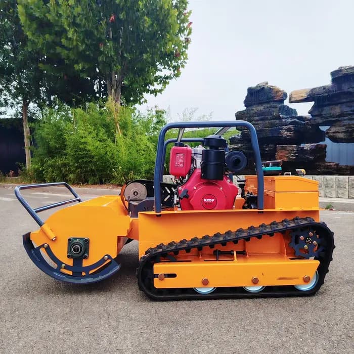 Tondeuse à gazon autotractée avec hauteur de coupe réglable, idéale pour une tonte efficace dans les jardins et les fermes.
