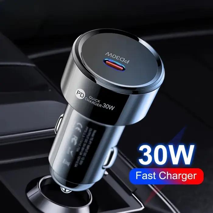 Mini chargeur de voiture 30W Type C