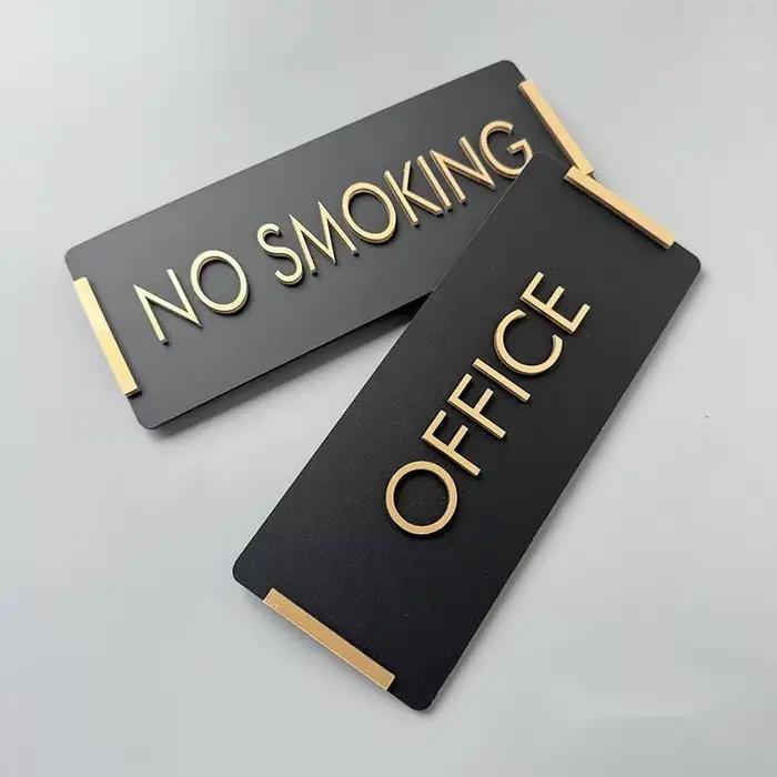 Panneau de toilettes, signalisation rectangulaire créative, panneau d'avertissement pour non fumer, panneau de rappel chaud