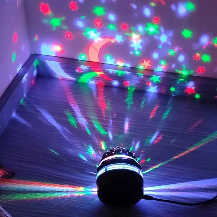 Projecteur de ciel étoilé LED, veilleuse USB enfichable, rotatif automatique, lampe d'ambiance pour salle de lune étoilée, décoration de fête pour la maison