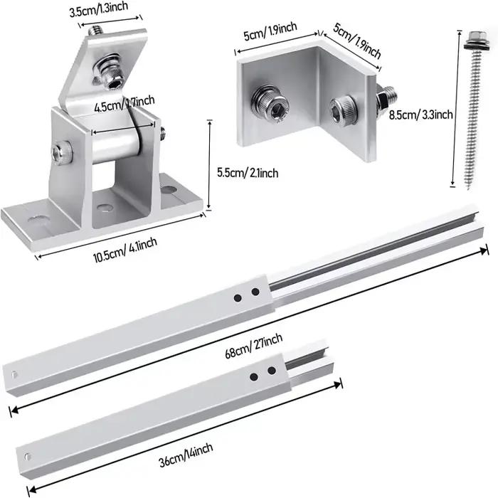Panneau solaire inclinable réglable en aluminium