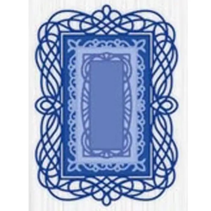 Panneaux de nidification rectangulaires, bordure tourbillons, cadre en dentelle, couteau en relief, matrices de découpe en carbone, matrice artisanale en métal, nouvel arrivage 2022
