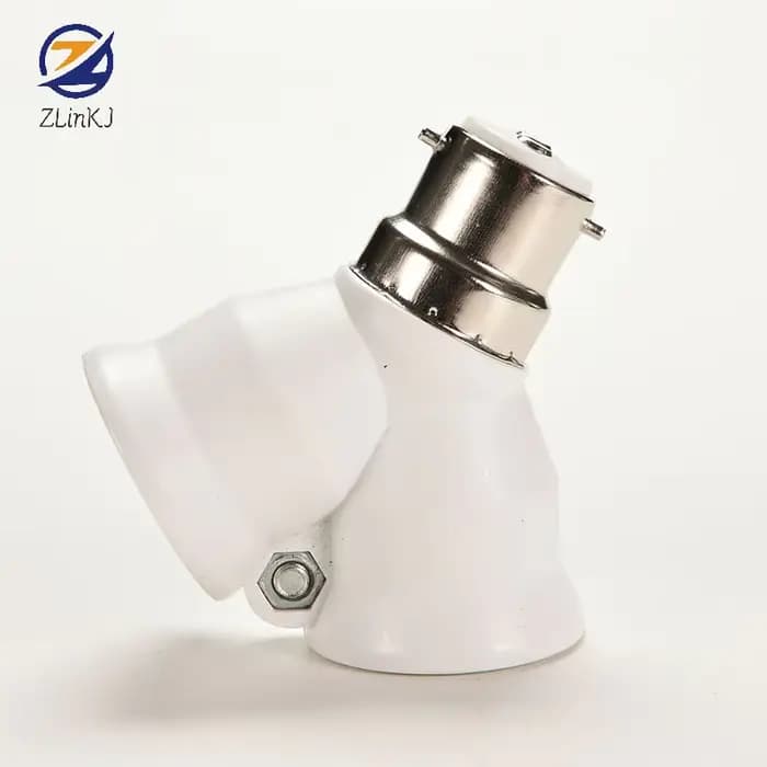 1 pièces B22 à 2x E27 ampoule à baïonnette convertisseur de lampe adaptateur séparateur douille à vis