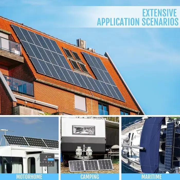 Panneau solaire inclinable réglable en aluminium