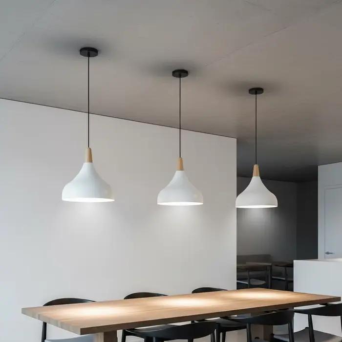 Lampes suspendues modernes nordiques en fer noir vintage, luminaires suspendus e27 pour salon, table à manger, chevet
