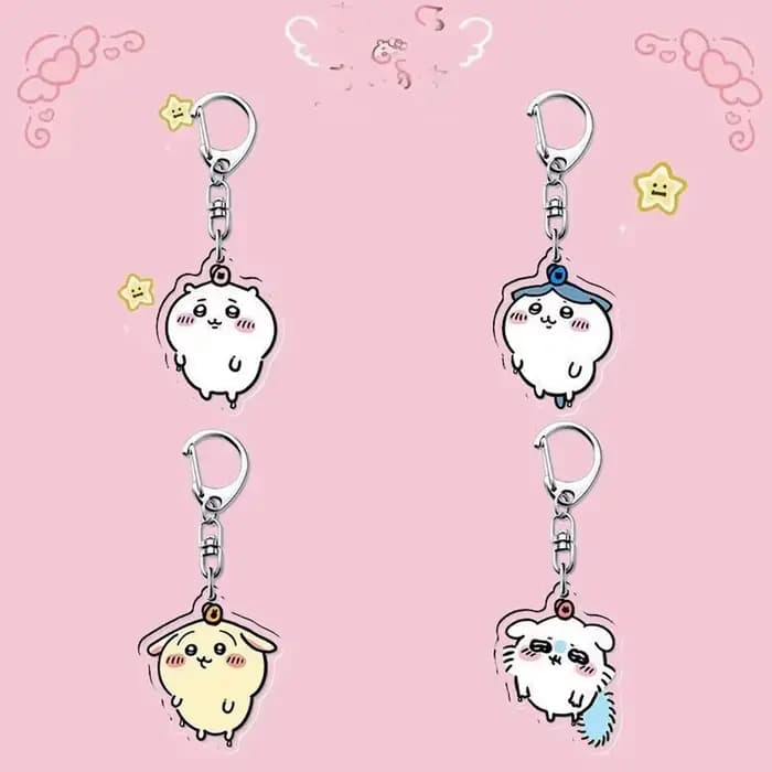 Porte-clés en acrylique jiyi, série Magic Is Coming, mignon, Hachiware Usagi, dessin animé, pendentif mignon, cadeau pour enfants