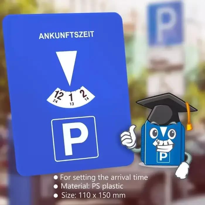 2025 nouveau disque de minuterie de stationnement solaire affichage numérique LCD-dispositif d'application de enregistreur de durée de stationnement de véhicule de voiture (bleu)