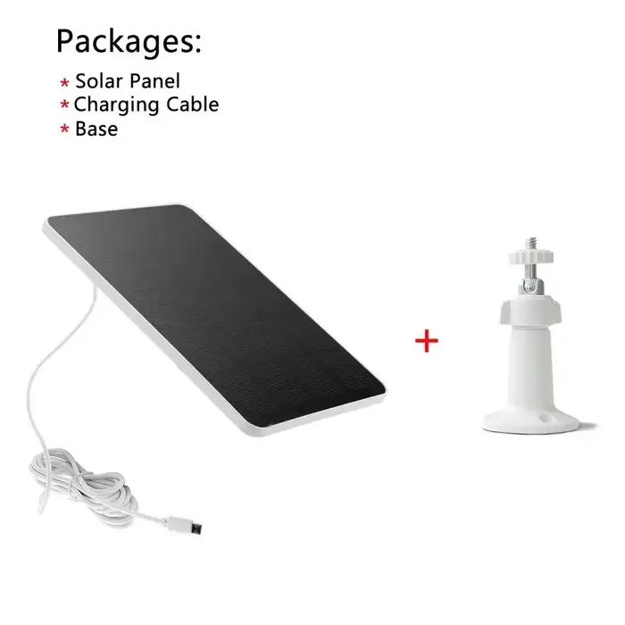 Panneau solaire USB Type C extérieur étanche faible consommation sécurité Surveillance sonnette caméra 3W 6V