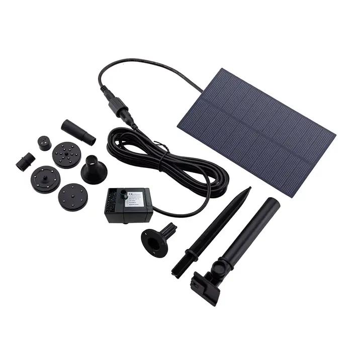 Pompe à eau solaire 5W 1.5V avec piquet pour décoration de jardin