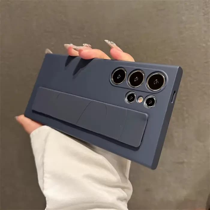 Coque antichoc de luxe ultra-fine en silicone mat élastique avec dragonne pour Samsung S25 Edge S24 S23 Ultra Plus