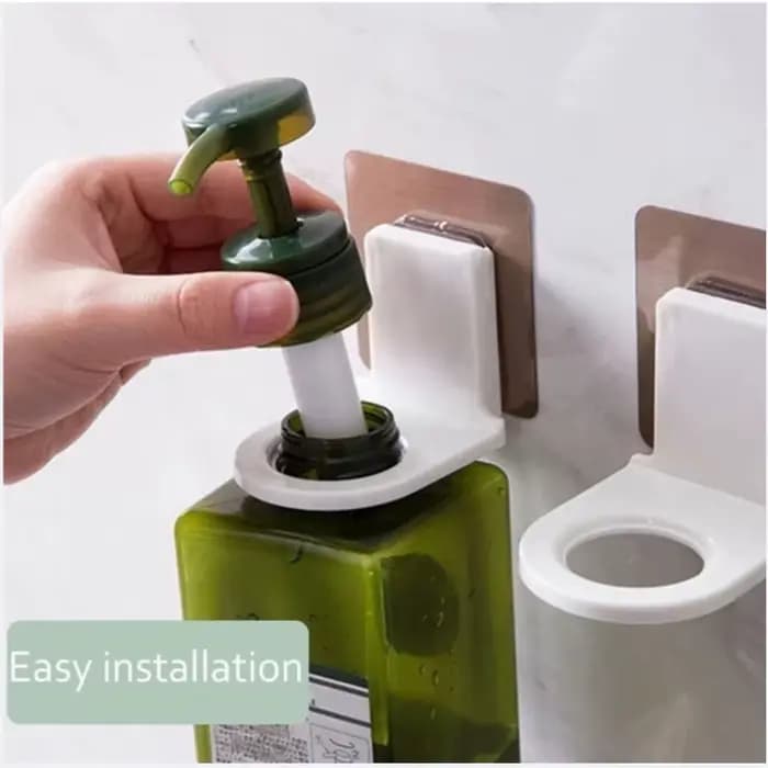 Organisateur mural pour salle de bain - Étagère auto-adhésive pour flacons de shampoing, support pour distributeur de savon, porte-savon, crochets pour serviettes