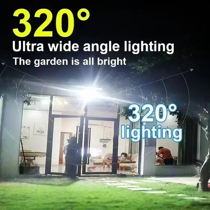 10000LM lampe murale solaire puissante avec télécommande extérieure IP65 projecteur LED étanche avec capteur jardin cour lanterne réverbère