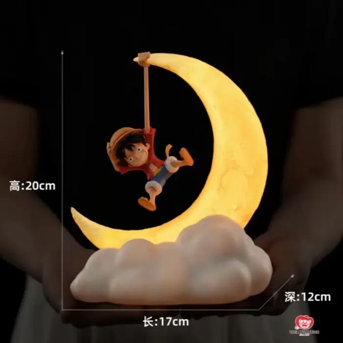Luffy Anime Veilleuse pour Enfants, Lampe Lunaire, Contrôle Magnétique, Décoration de Bureau Périphérique, Cadeaux de Vacances Amusants, 1 Pc