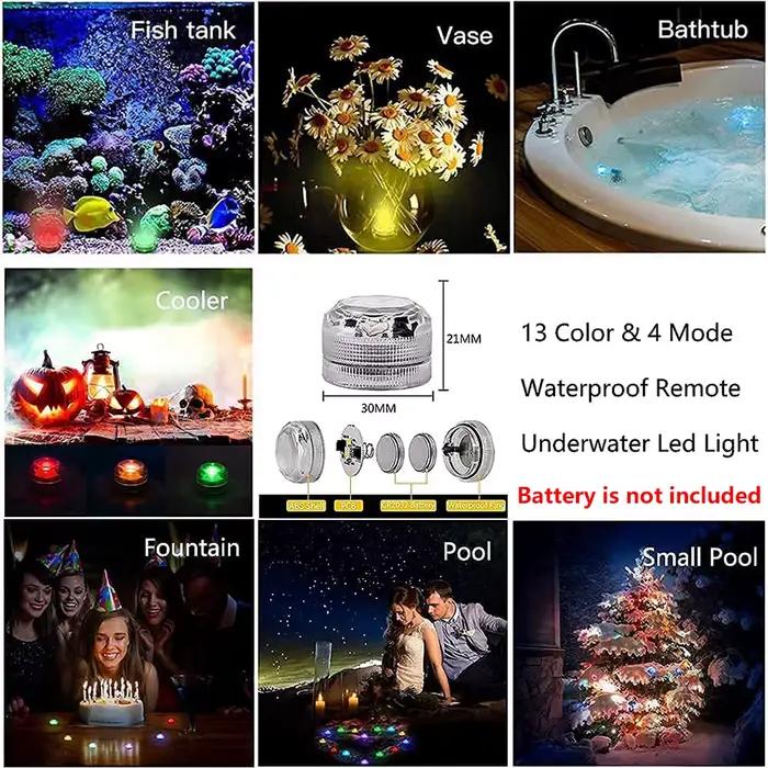 Veilleuse LED sans fil pour intérieur de voiture, feu arrière adhésif pour vélo, lampe d'ambiance, décoration de toit automatique, vase, escales de piscine
