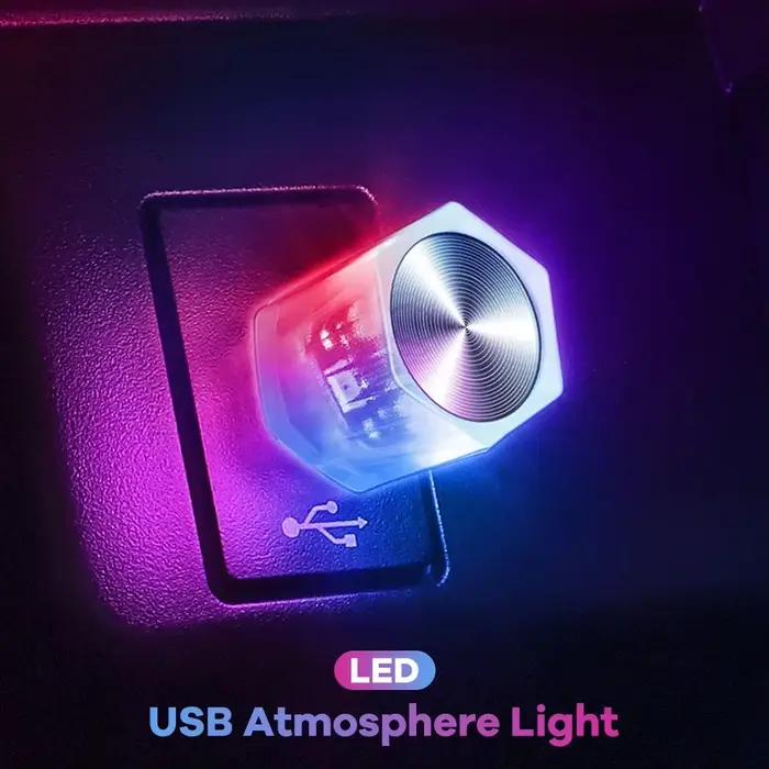 Voiture USB intérieur lumière ambiante LED atmosphère décorations lumières Auto lampe de lecture coloré lampe décorative accessoires