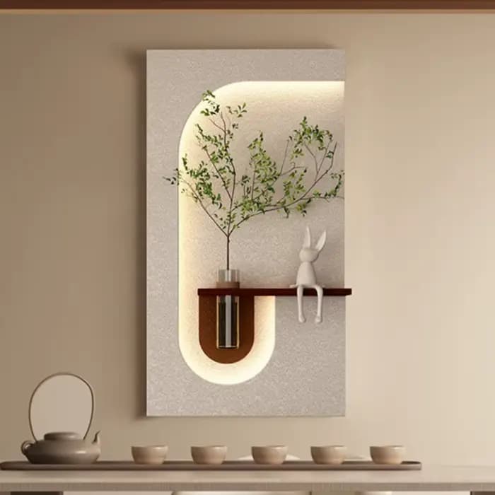 Décorations d'entrée lampes murales LED plante verte pour couloir
