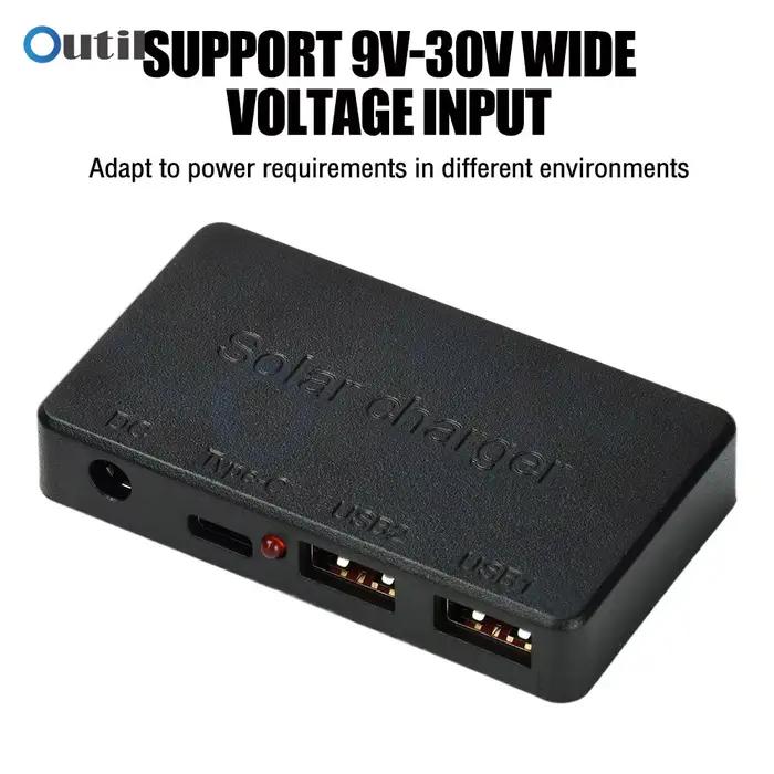Régulateur de tension solaire PD 100W avec charge rapide USB double type C pour projets de panneaux solaires DIY