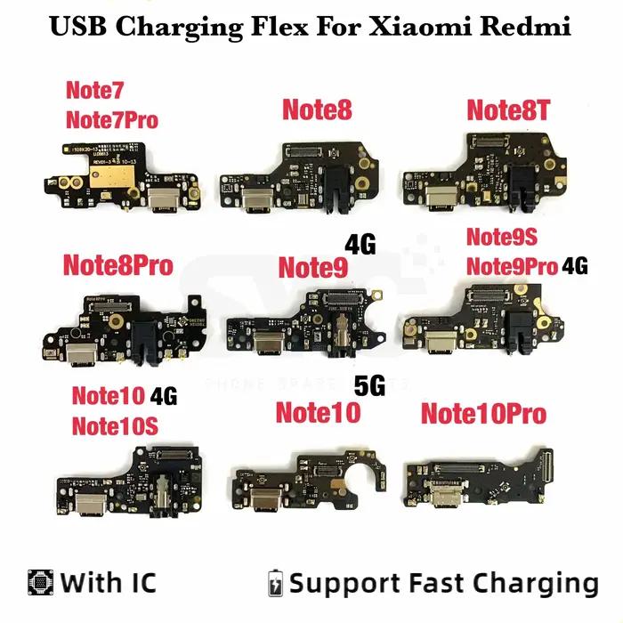 Carte de charge OEM SYC PCB Flex pour Xiaomi Redmi Note 8 8T 9 9S 7 10 Pro 5G 4G Connecteur de port USB Câble de charge flexible