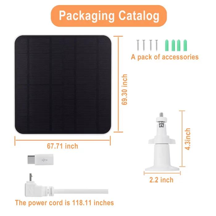 Chargeur Solaire pour Caméras de Sécurité - Haute Efficacité