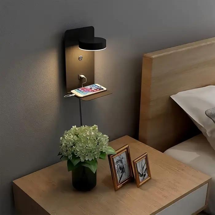 Applique Murale LED avec Chargeur USB pour Chambre à Coucher, Luminaire Décoratif d'Nik, Panneaux Muraux avec Joli, Applique Moderne pour Allée et Salon applique murale interirieur decoration maison l