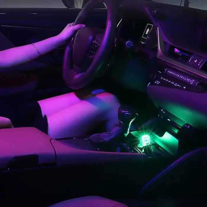 Voiture USB intérieur lumière ambiante LED atmosphère décorations lumières Auto lampe de lecture coloré lampe décorative accessoires
