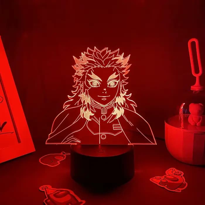 Anime démon Slayer Figure 3D LED néon veilleuses cadeau d'anniversaire pour amis Otaku chambre décor Manga lave lampe Kimetsu No Yaiba