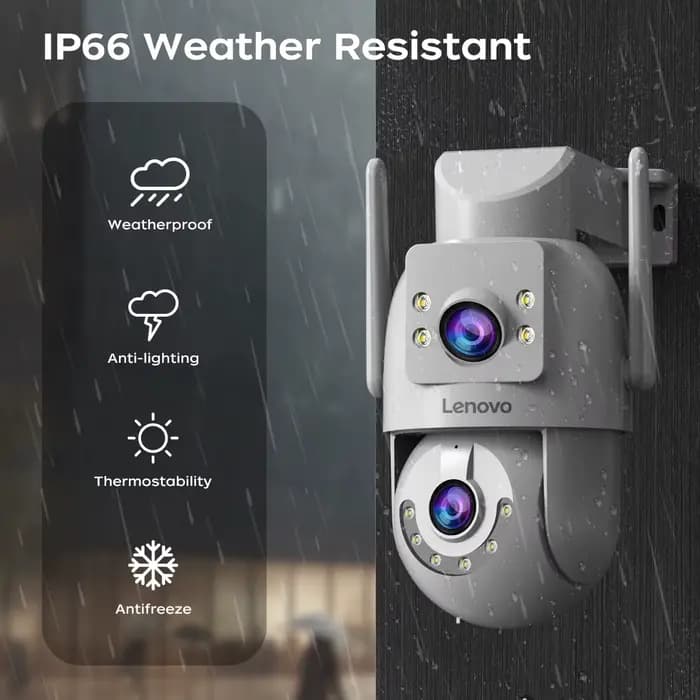 Lenovo 4K WiFi caméra de Surveillance 5G Wifi extérieur double objectif PTZ caméras IP suivi automatique Audio vidéo ONVIF sécurité CCTV caméra