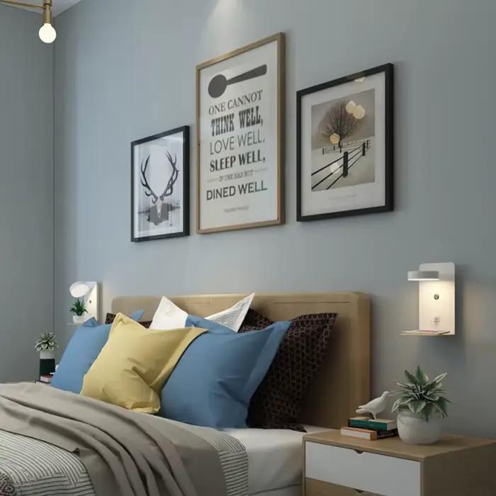 Applique Murale LED avec Chargeur USB pour Chambre à Coucher, Luminaire Décoratif d'Nik, Panneaux Muraux avec Joli, Applique Moderne pour Allée et Salon applique murale interirieur decoration maison l
