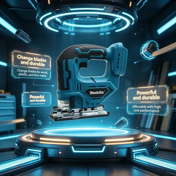 Scie sauteuse électrique sans fil Makita DJV182Z Brushless 18V 340W avec poignée en forme de barillet (sans batterie)