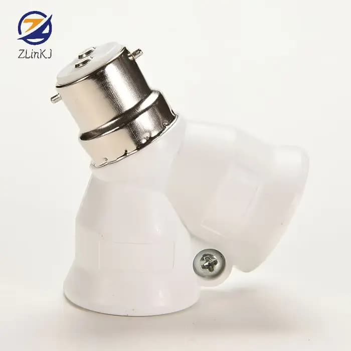 1 pièces B22 à 2x E27 ampoule à baïonnette convertisseur de lampe adaptateur séparateur douille à vis