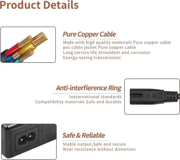 Chargeur de vélo électrique 42V XLR 3 broches pour pneus larges Swagtron EB6