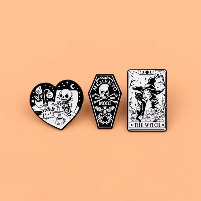 Accessoires de sorcière magique, épinglettes pour sacs à dos, étui à bombes, badges sur sac à dos, cadeau de nouvel an, broche pour vêtements