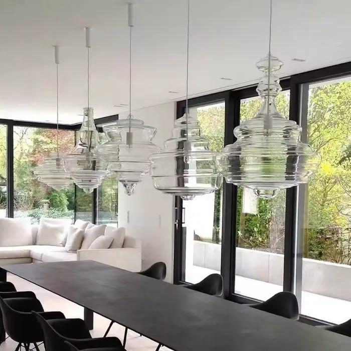 Lampe industrielle en verre de gallon à Grain d'eau, design italien, luminaire suspendu pour salle à manger, escalier, cuisine, îlot