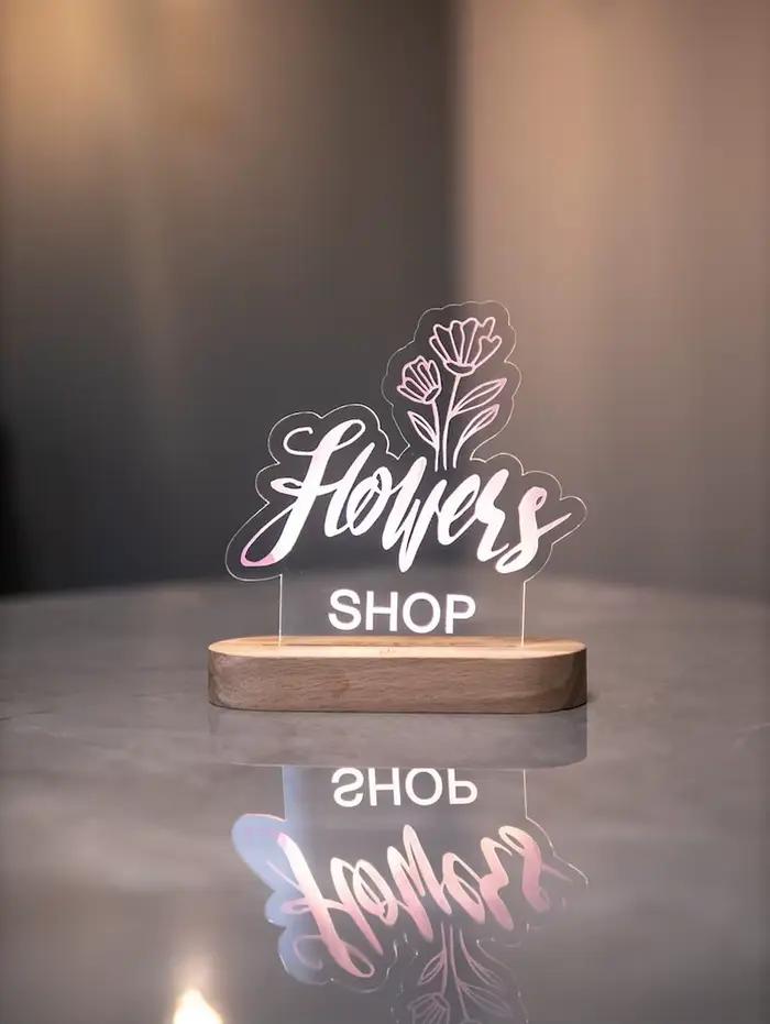 Lampe lumineuse personnalisée avec logo de marque, plaque en acrylique personnalisée avec QR code, cadeaux d'entreprise, décoration de table, enseigne lumineuse personnalisée
