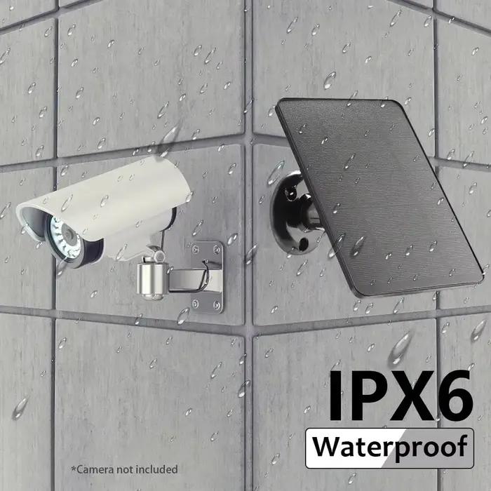 Panneau solaire USB Type C extérieur étanche faible consommation sécurité Surveillance sonnette caméra 3W 6V