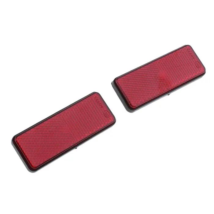 Réflecteur réfléchissant rectangulaire pour moto, ATV, Scooter, Dirt Bike, cyclomoteur, 4 roues, accessoires extérieurs, 2 pièces